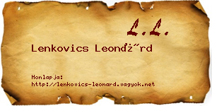 Lenkovics Leonárd névjegykártya